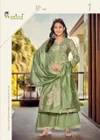 Kalki By Karissa Vatican Foil Printed A Line Plazzo Suits